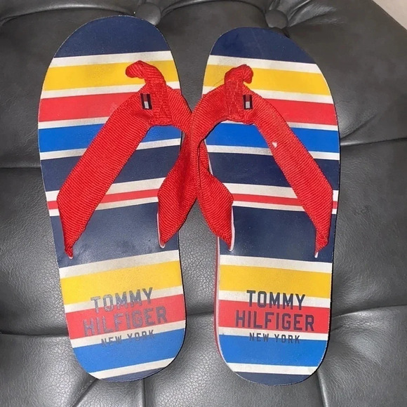 Tommy  Hilfiger kids unisex bright colours slippers Sz 4 - Picture 5 of 6